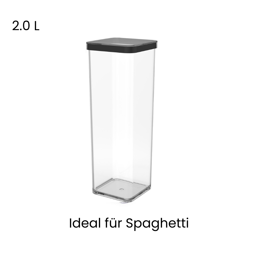Storage container with lid, 2.0 L, ideal for spaghetti.