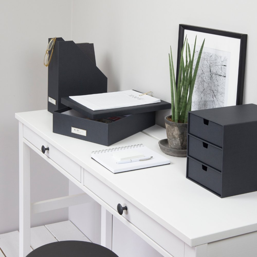 Bigso OSKAR Aufbewahrungsbox A4 - Dunkelgrau - BINS AND BOXES