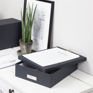 Bigso OSKAR Aufbewahrungsbox A4 - Dunkelgrau - BINS AND BOXES